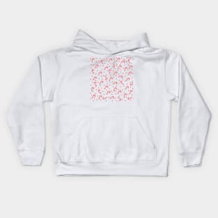 Tossed Candy Canes and Dots Kids Hoodie